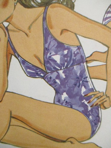 Traje de baño Kwik patrón de costura 1218 Misses tallas 6-8-10-12 piernas de corte regular y alto sin cortar - Imagen 4 de 13