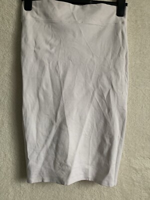 Forever 21 White Midi Bodycon Skirt UK