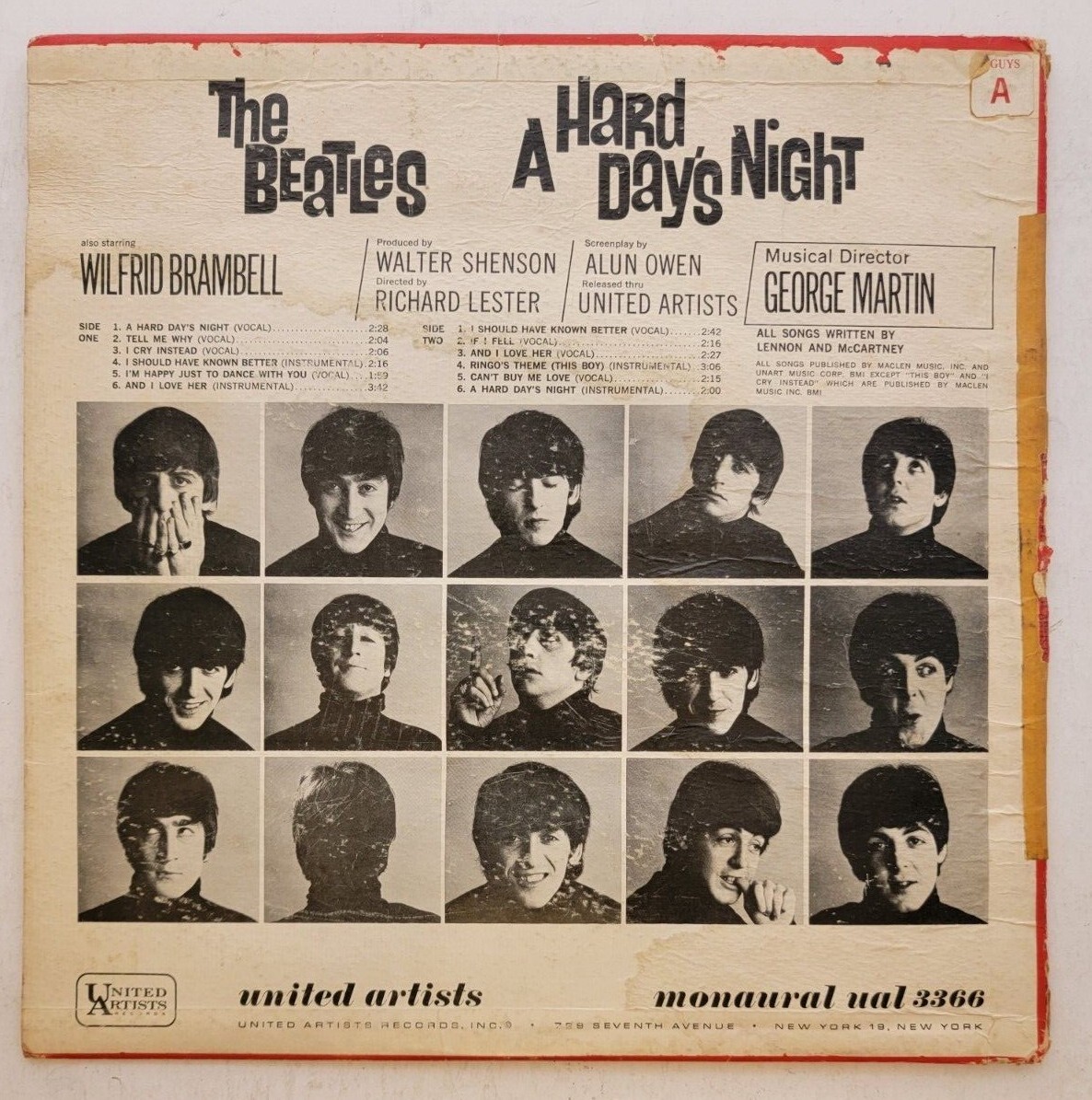 THE BEATLES A HARD DAY’S NIGHT ポルトガル版 LP The Beatles