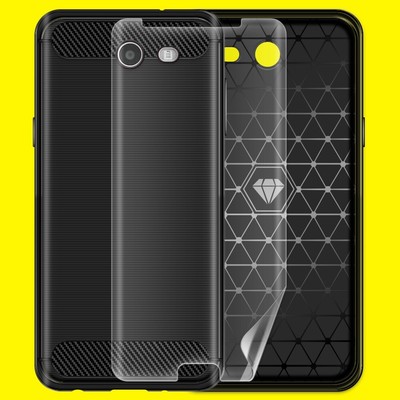 Premium Real Screen Protector Carbon Fiber Case f Samsung Galaxy Sol 2 SM-J326A