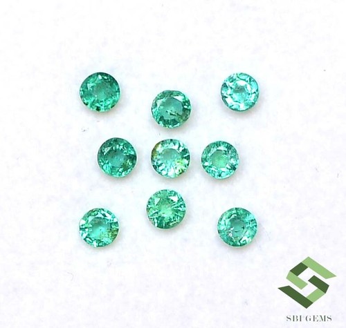 3.50 mm Natural Emerald Round Lot 09 Pcs 1.50 CTS Calibrated Loose Gemstones - Picture 7 of 7