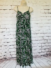 NINE WEST DRESS Size 4 GREEN Spaghetti Strap back zipper
