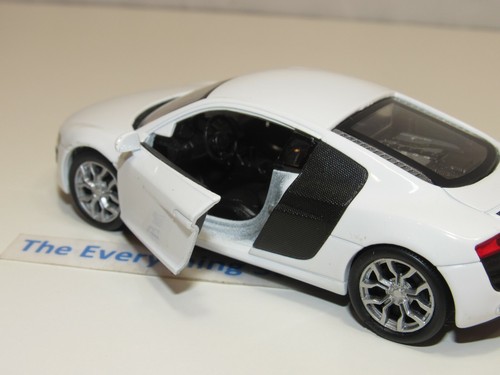 WELLY AUDI R8 V10 BRIGHT WHITE 4.5 INCHES LONG NO BOX USA FREE SHIP - Picture 4 of 4