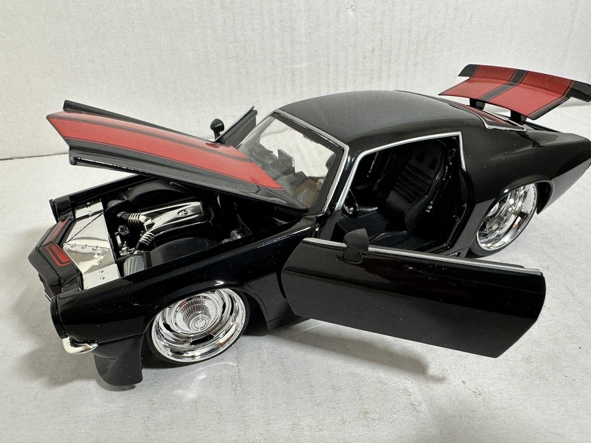 JADA BIGTIME BTM 1971 CHEVY CAMARO BLACK 1:24 RALLY WHEELS