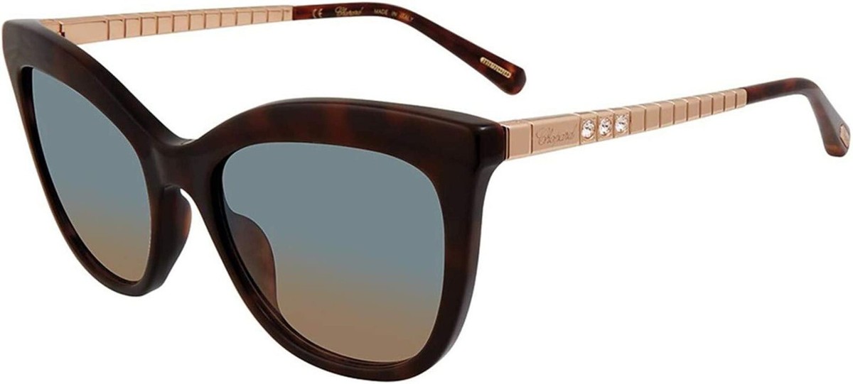 Chopard SCH260S 09XK 54mm. Brown Tortoise/Blue Gradient Women\'s New Sunglasses. Chopard Oversized Sunglasses Brown Gradient Tortoiseshell  main image 2
