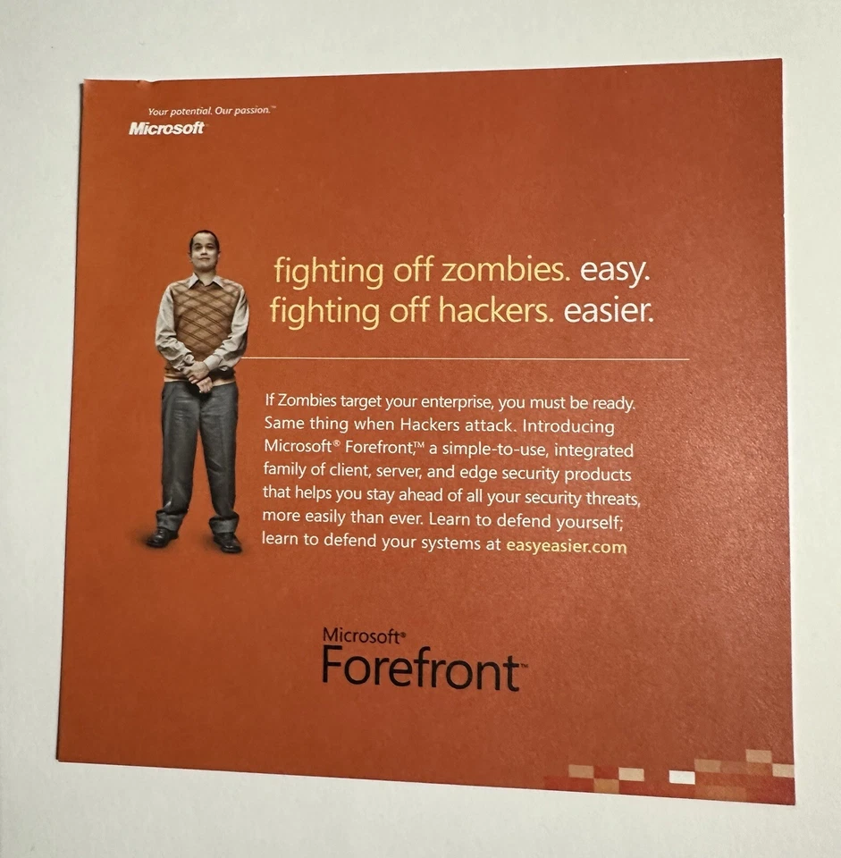 Microsoft Pegatina Frontal Zombies Producto Descatalogado 2009 Foto 4 de 4