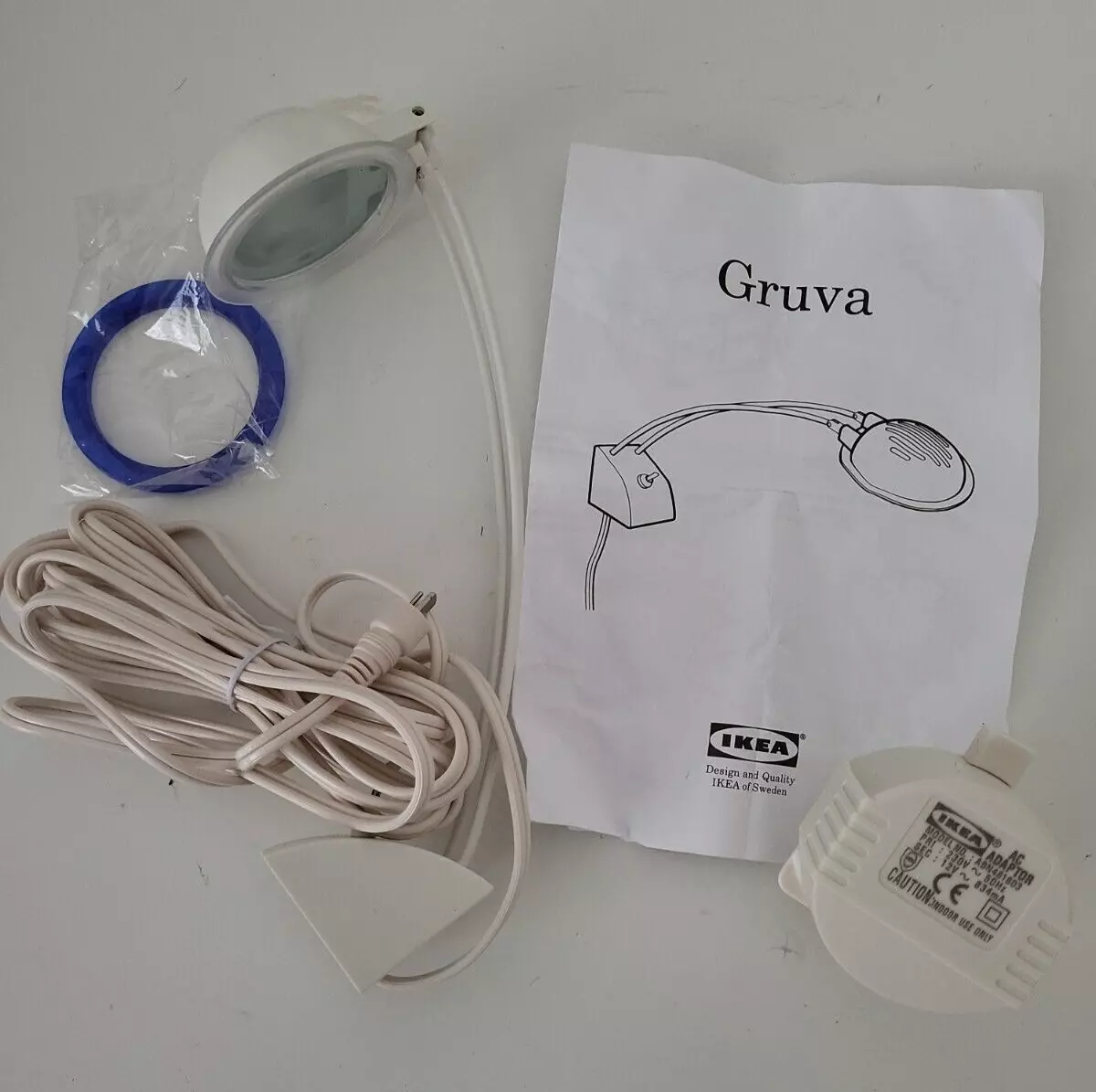 IKEA Gruva Lamp Wall Desk Lights White Post Modern Picture Lights