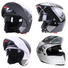 DOT Flip Up Motorcycle Helmet Modular Helmet Full Face Dual Visor Motocross Race