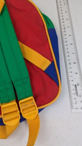 Vintage 90s Kids Backpack Back Pack Bag Pouches School Work Colorful Retro Pre-k - Picture 10 of 10