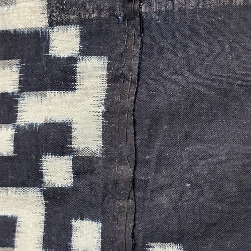 Antique Japanese 19th Century Textile - Kasuri Indigo 62"x63" Kiku #45 - Picture 9 of 9