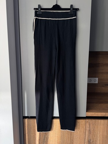 Chanel Black Wool Bland Jersey Tracking Pants - Picture 4 of 6