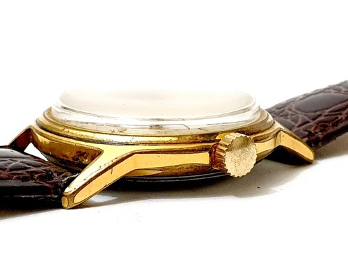 Junghans Trilastic Cal. J93 reloj de pulsera para hombres acero inoxidable chapado en oro A7 alrededor de 1954 - Imagen 4 de 9