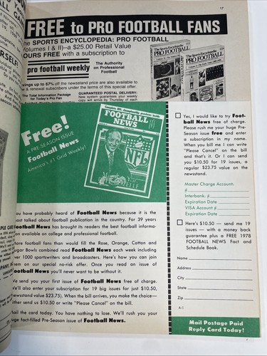 Street and Smith Official Yearbook Pro Football 1978 Rosters Schedules Griese - Picture 9 of 9