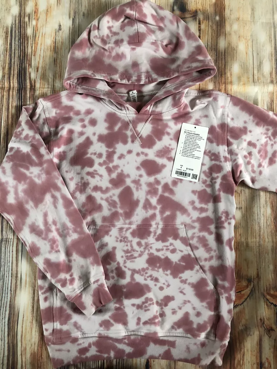 Lululemon All Yours Hoodie Marmoleado Tie Dye Briar Rose Sweatshirt Size 4