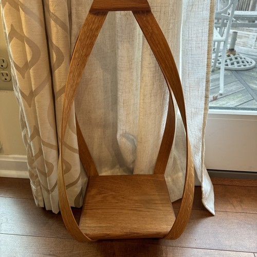Bentwood Teardrop Hanging Wood Plant Planter Stand Shelf Danish MCM 20" TALL - Picture 3 of 14