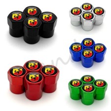 4Pcs Car Wheel Tire Valve Stem Caps For Fiat Punto Abarth 500 Stilo Ducato Palio