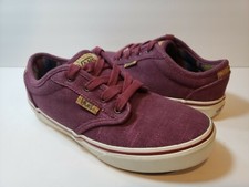 Vans Kids Burgundy Cork Accent Sneakers - Size 3Y