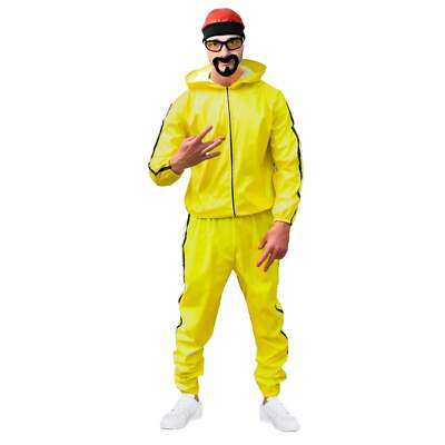 90s 00s Ali G Rapper Fancy Dress Gangster Costume Hooded Tracksuit Beard  Glasses | eBay UK
