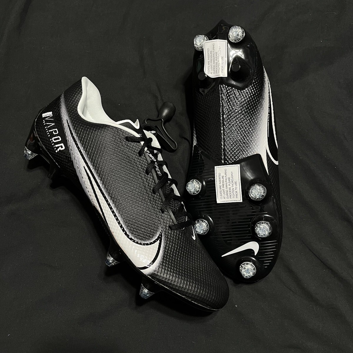 Nike Vapor Edge 360 Speed Black White Football Cleat 