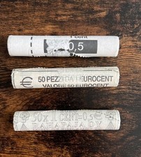 3 St&uuml;ck Euro Cent Rollen Niederlande Italien Finnland M&uuml;nze