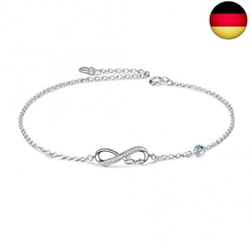 Infinity Armband Damen Sterling Silber 925 Unendlichkeitszeichen Armband - Bild 1 von 7