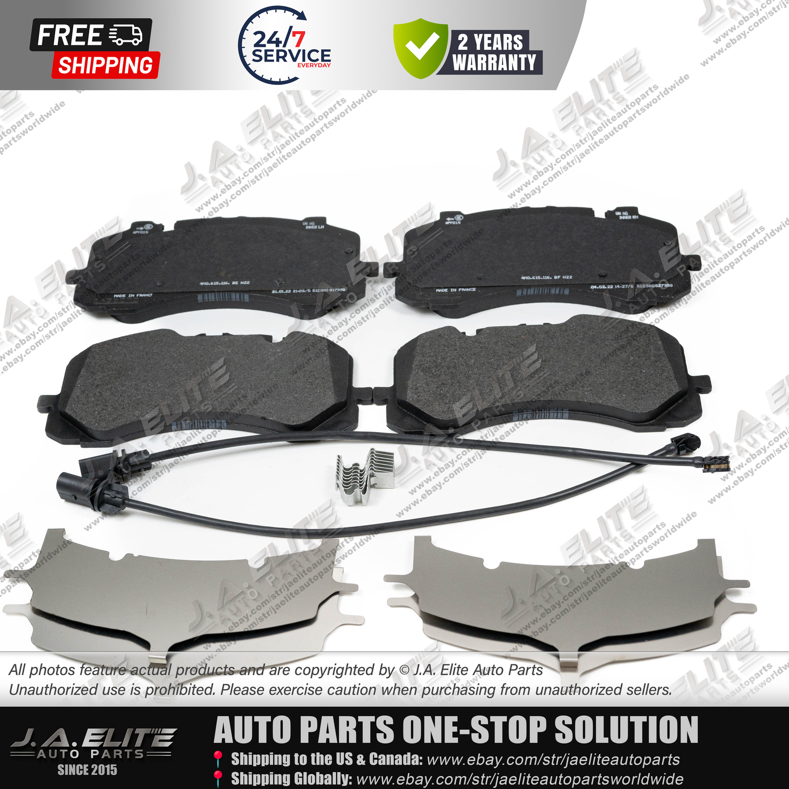 2set Genuine Front & Rear Brake Pad kit for Bentley Bentayga (2017+)