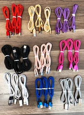LOT Micro USB Fast Charger Data Sync Cable Braided Cord For Samsung Android 3FT