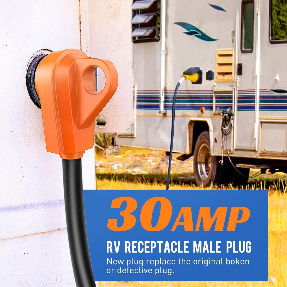 Buy Nilight 30 Amp RV Male and Female Plug Set TT-30P Plug and TT-30R