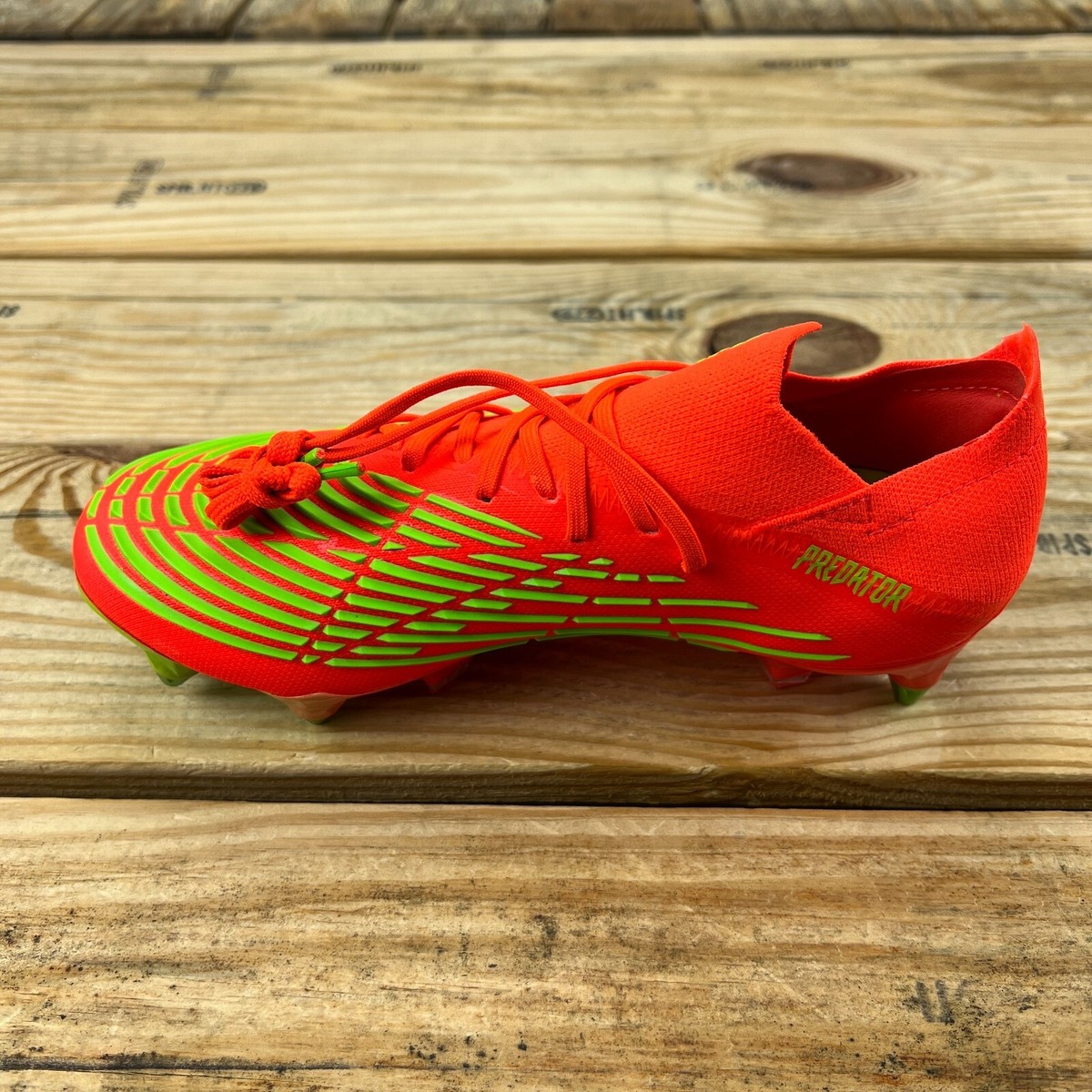 NEW Adidas Predator Edge.1 SG Soccer Cleats GW1010 Size 11 Solar Red adidas Predator Edge .1 SG Game Data - Solar Red/Solar Green  main image 2