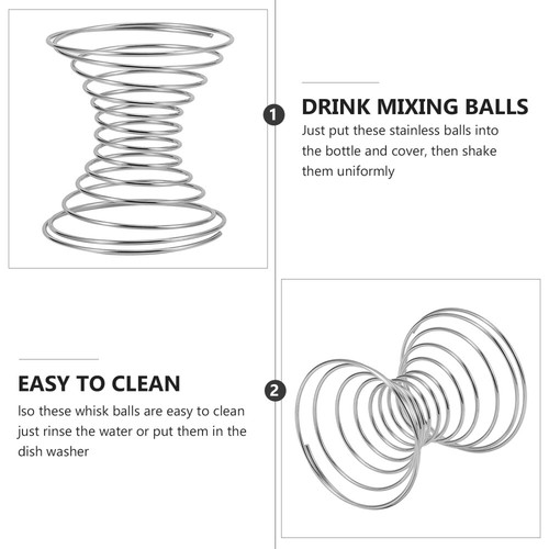 10 Pcs Whisk Shaker Kitchen Tools Mixer Balls Spring Cup Tea Stirring Utensils - Picture 7 of 12