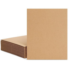 25 Pack Corrugated Cardboard Sheets, 8X10 Flat Card Boards Inserts for Crafts, P
