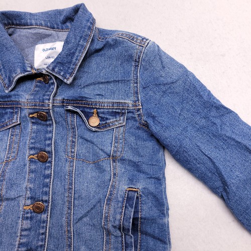 Old Navy Long Sleeve Button Up Casual Denim Jacket Girls Size Large L Blue - Picture 5 of 9