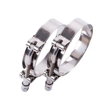 2pcs 2.5" T-Bolt Clamp Silicone Stainless Steel Hose Turbo Intake Intercooler