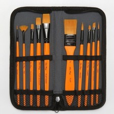 10Pcs/Set Aquarell Pinsel-Set Gouache Farbstifte Acryl Malerei Nylon Wolle