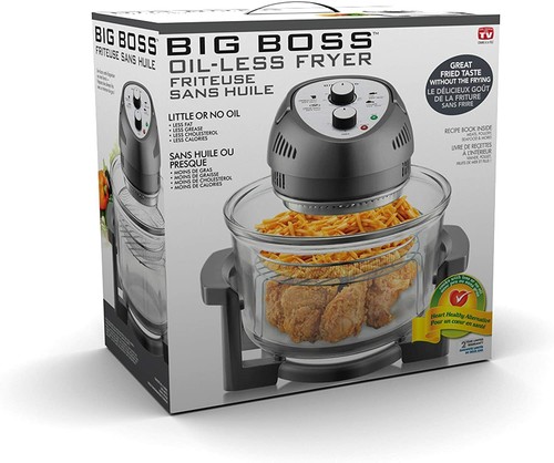 Big Boss Olio Friggitrice ad Aria Meno Sano 1300W XL Capacità 16-Quart + Libro di Cucina, NUOVO - Foto 21 di 21