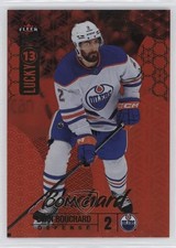 2024-25 Upper Deck Fleer Ultra Lucky 13 Achievement Red 35/199 Evan Bouchard bg9