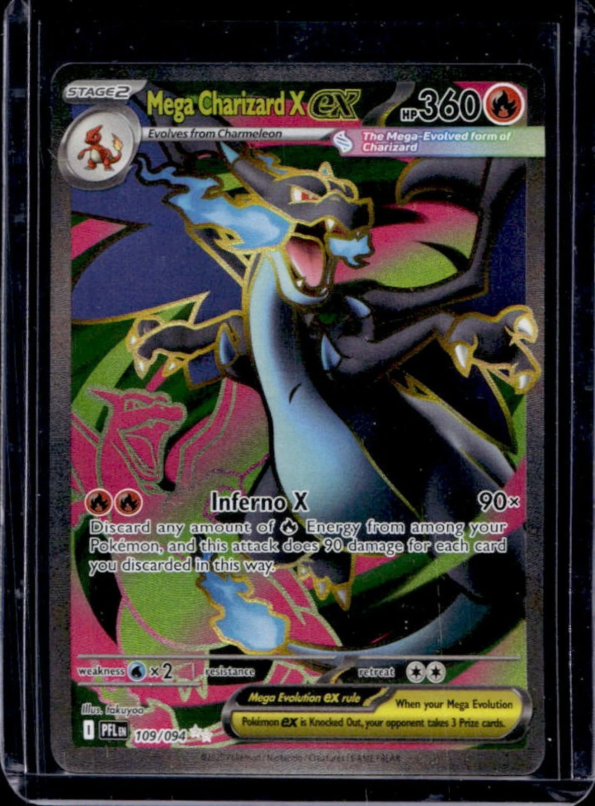 2025 Pokemon Phantasmal Flames Mega Charizard X ex Ultra Rare #109/094