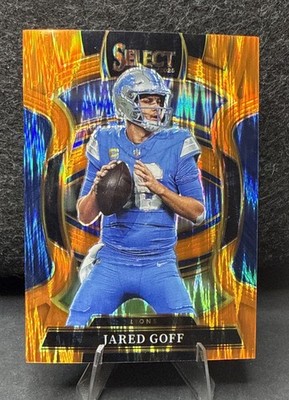 2025 Panini Select - Concourse Jared Goff #69 Orange Shock Prizm /499