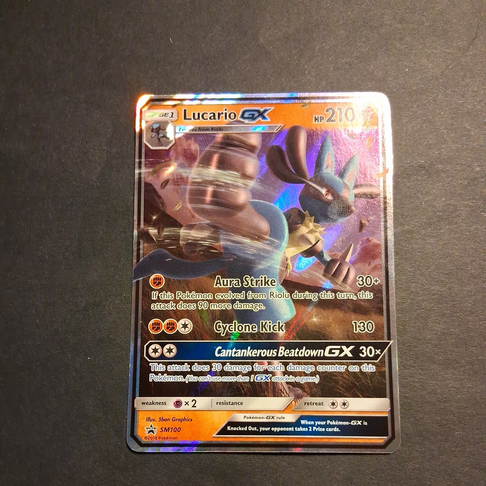 Pokémon Lucario GX SM100 Sm Holo