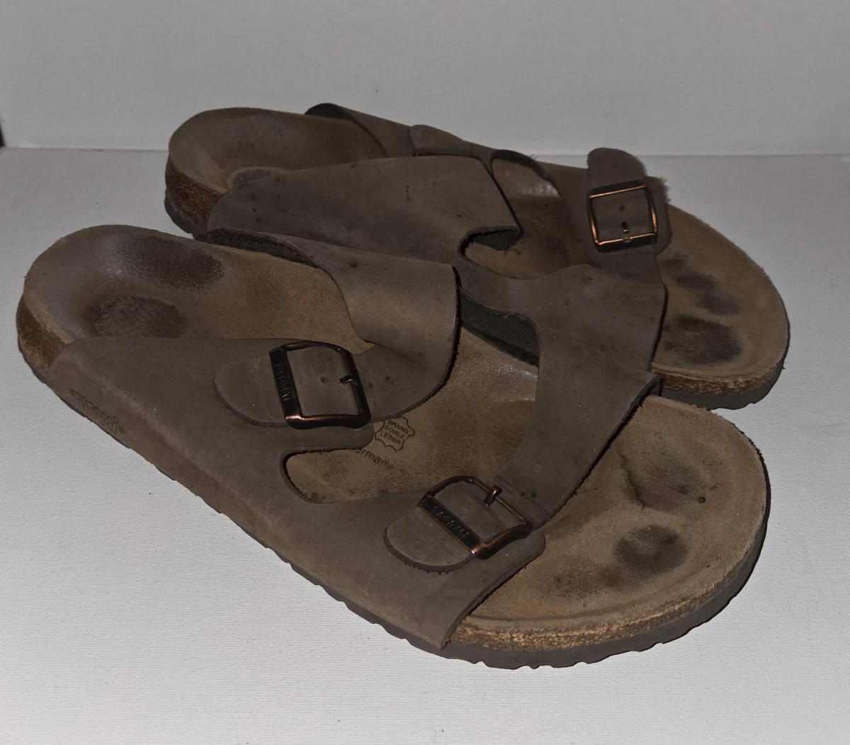Tatami by Birkenstock Men\'s Brown Leather 2 Strap Sandals Size 12 45 U Birkenstock Tatami Brown Leather Slingback | Mercari main image 3