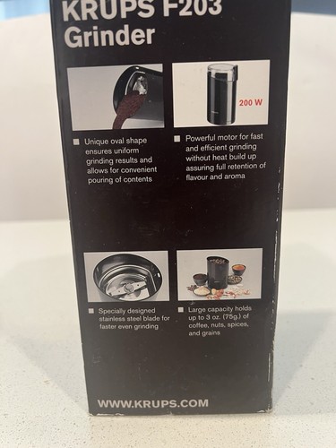 Krups Fast Touch Electric Coffee and Spice Grinder Type F203 Black - Picture 7 of 9