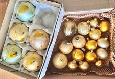 Eislack + Goldene Kugeln verschiedene Antik DDR Lauscha Thüringen Eckartina 