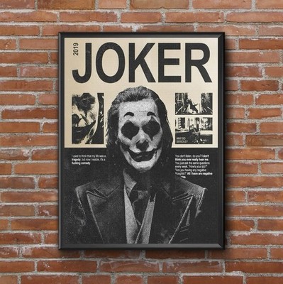 Joker 2019 Why So Serious Retro Don't Think You Ever Really Hear Me Art Poster