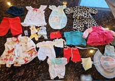 Vintage Lot Of Assorted Doll Clothes Various Sizes Handmade  Manufactured