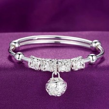 925 Sterling Silver Bracelet Bangle Women Gift Jewellery Adjustable UK
