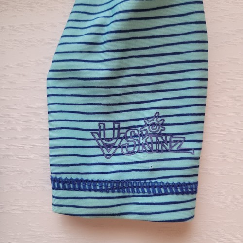 Costume da bagno UV Skinz top camicia protezione eruzioni cutanee gonna UVA 50+ taglia 3T blu ananas lungo - Foto 15 di 23