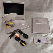 Polaroid PDV-0820 8" Portable DVD Player Bundle Case Car Charger Remote Clean