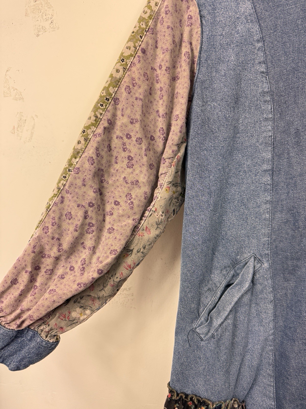 Young Threads Size XL Boho Patchwork Midi Dress J… - image 9