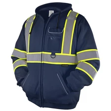 TICONN High Visibility Safety Sweatshirt Hoodie, Reflective Hi-Vis ANSI Class...