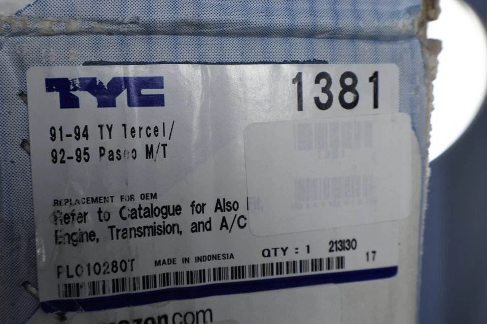 Conjunto de radiador TYC 1381 para transmisión manual Toyota Tercel Paseo 91-94 NUEVO Foto 3 de 3